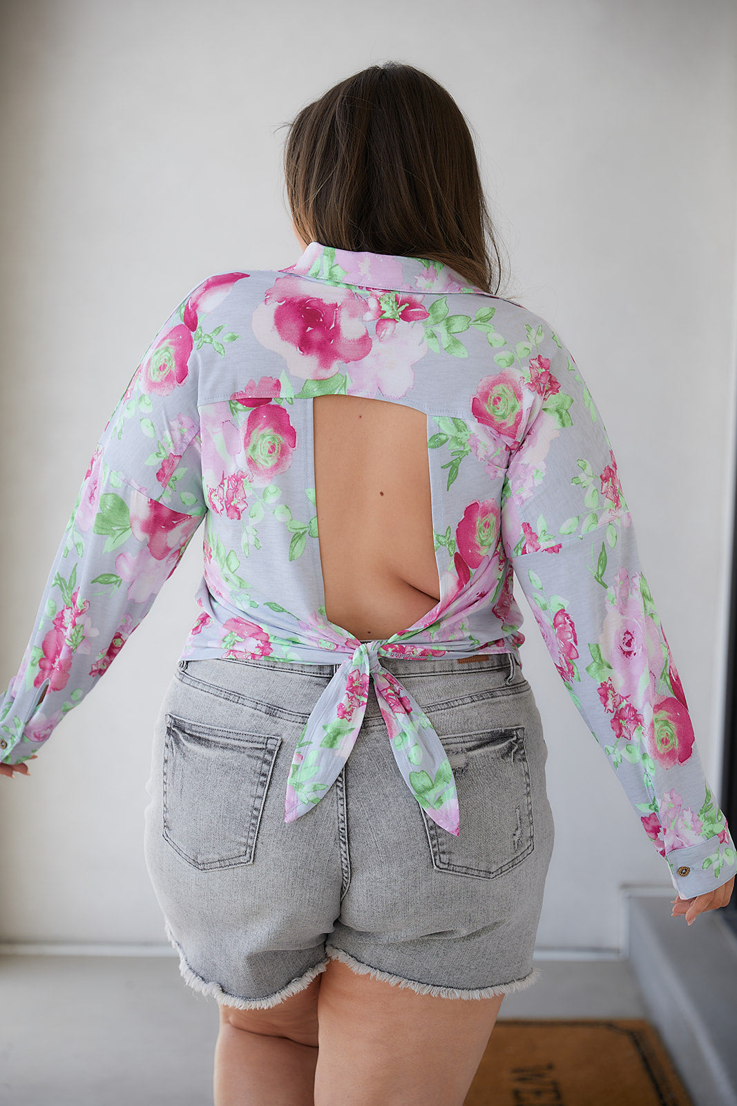 Thinking On It Open Back Floral Top - Sew In Love