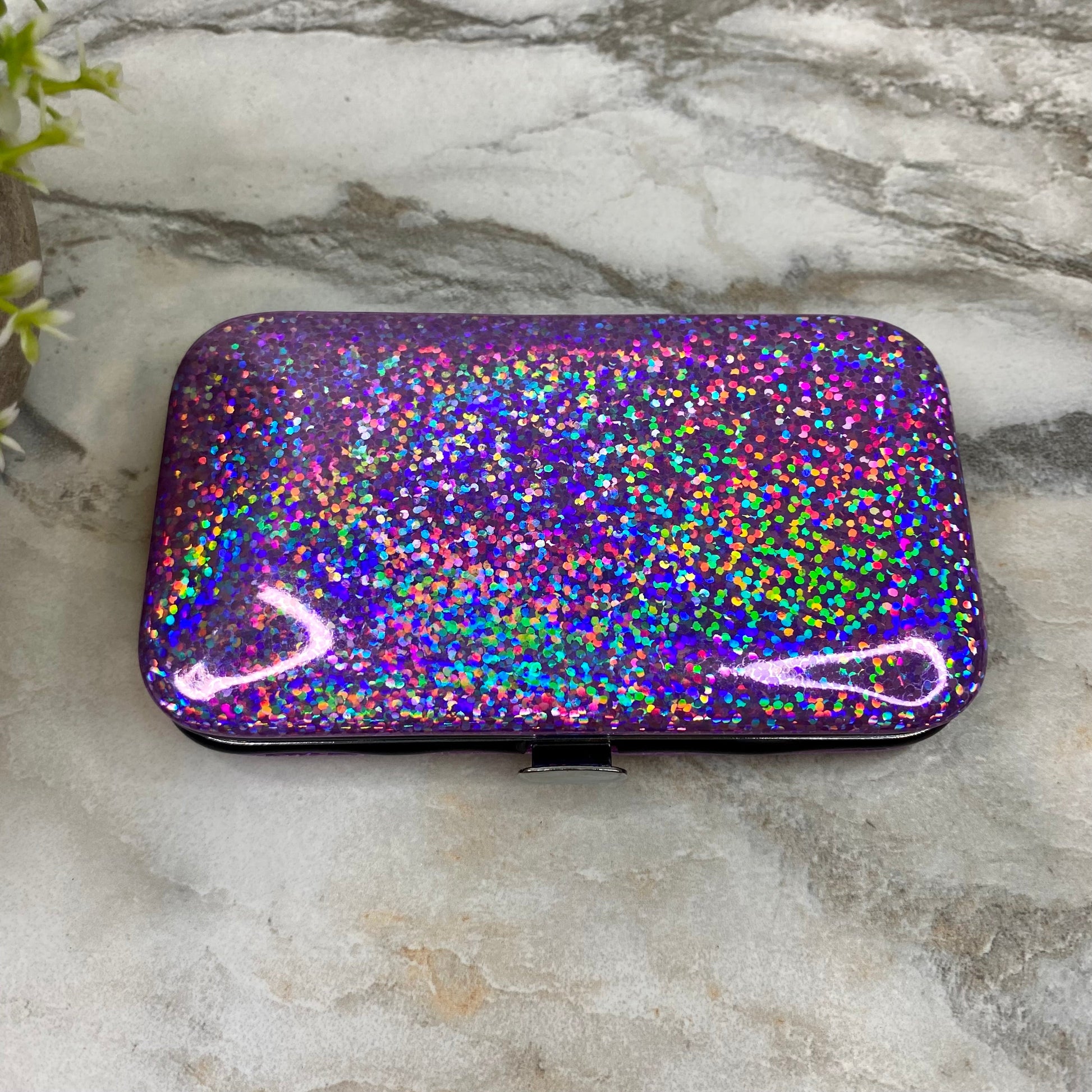 Manicure Nail Case & Set - Glitter