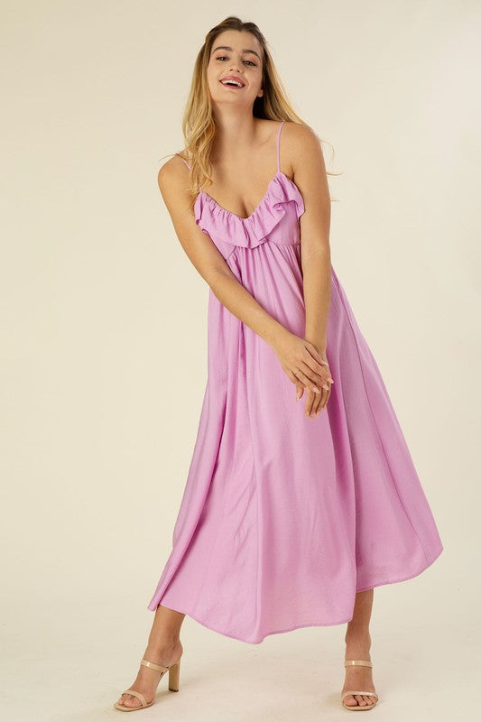 Maxi dress with ruffles - Lilou