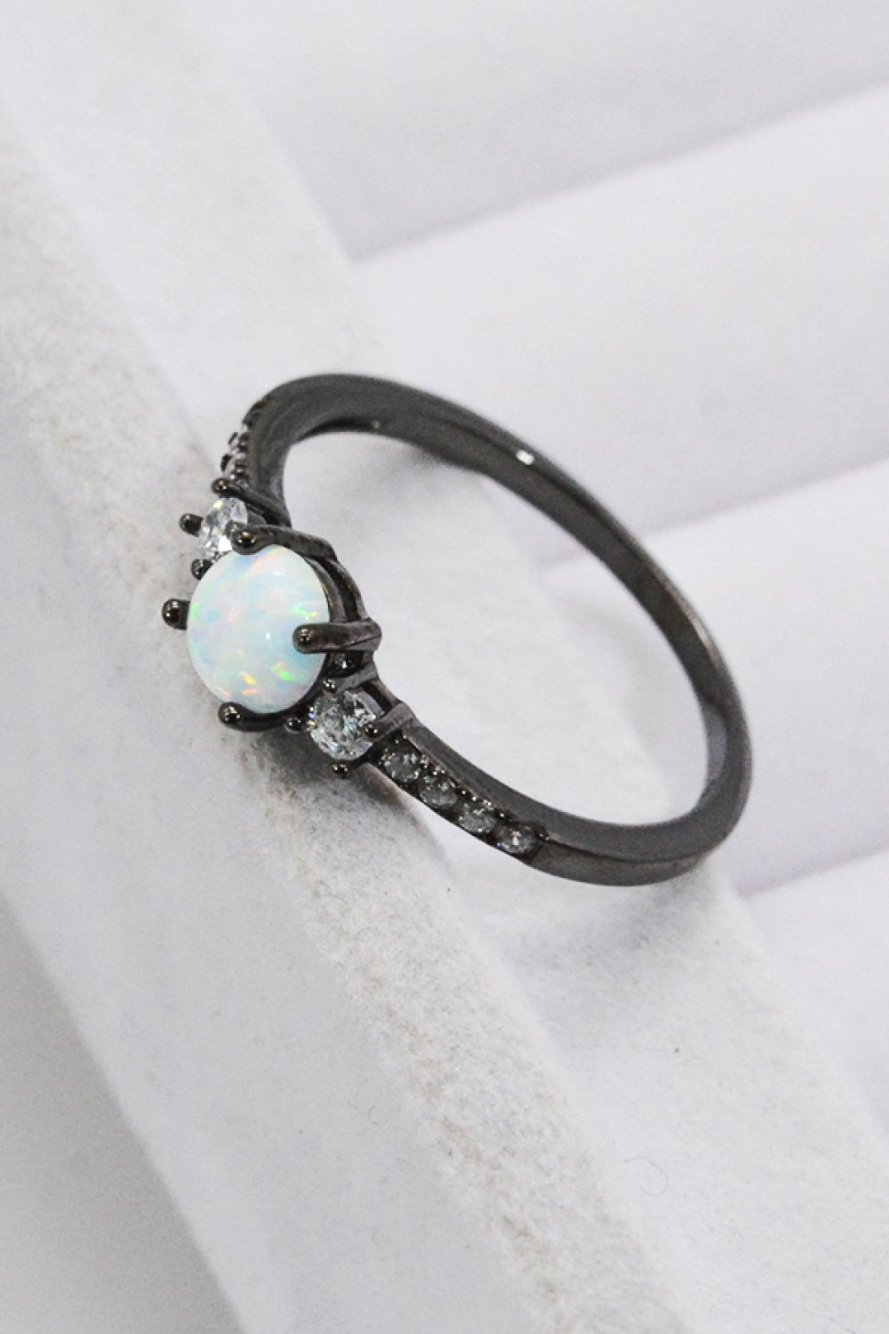 925 Sterling Silver Round Opal Ring **Pre-Order**