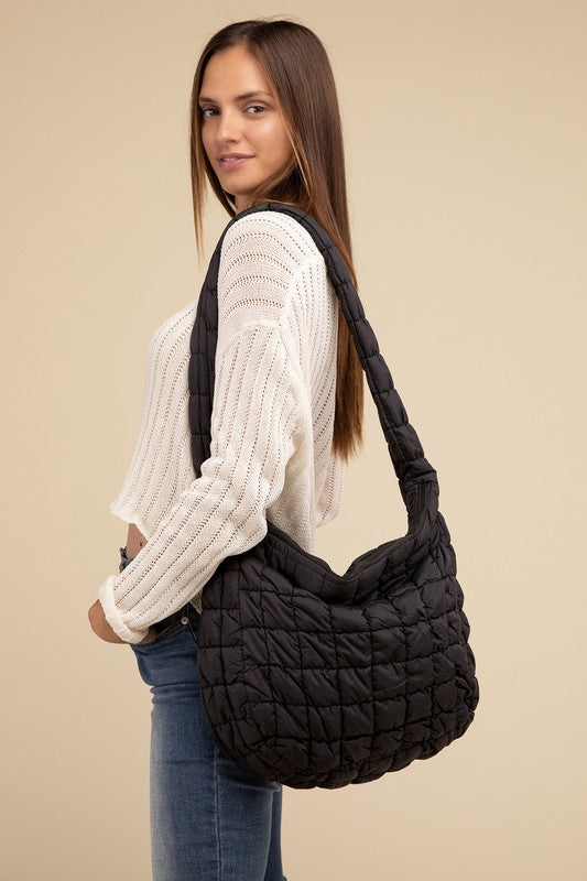 Puff Quilted Crossbody Shoulder Bag - Zenana