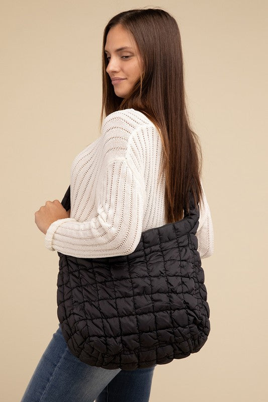 Puff Quilted Crossbody Shoulder Bag - Zenana