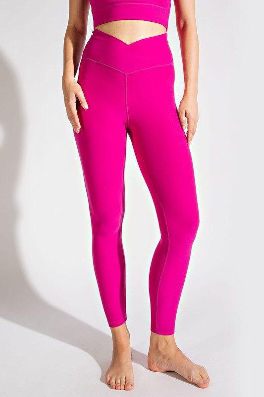 Plus V Waist Full Length Leggings - Rae Mode