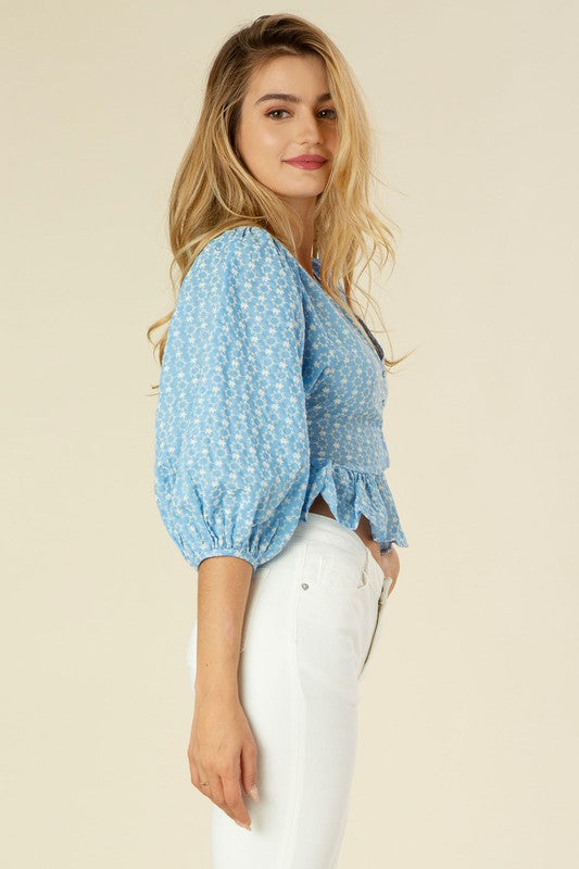 Bell Sleeved Peplum Blouse - Lilou