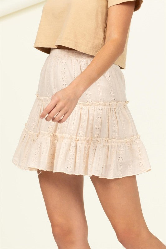 Forever Classy High Waist Tiered Mini Skirt - HYFVE