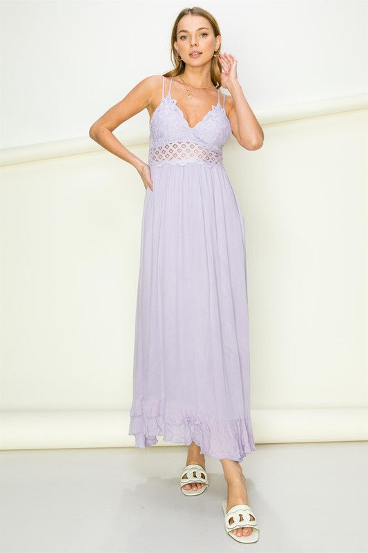 In Love Bustier Lace Maxi Dress - HYFVE