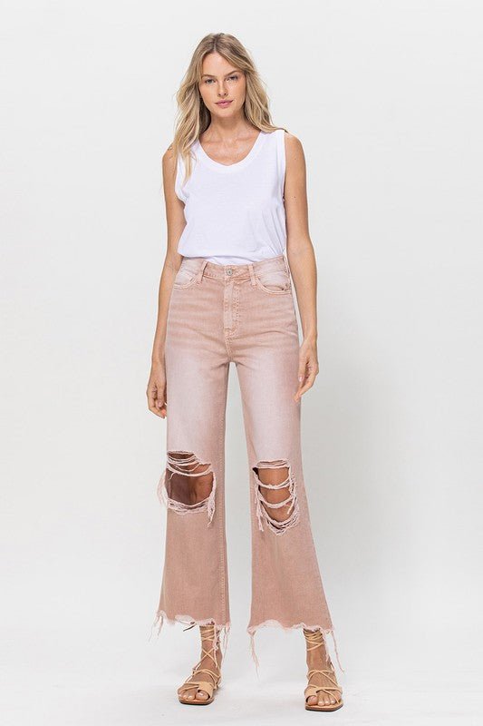 90's Vintage Crop Flare Jeans - Vervet By Flying Monkey