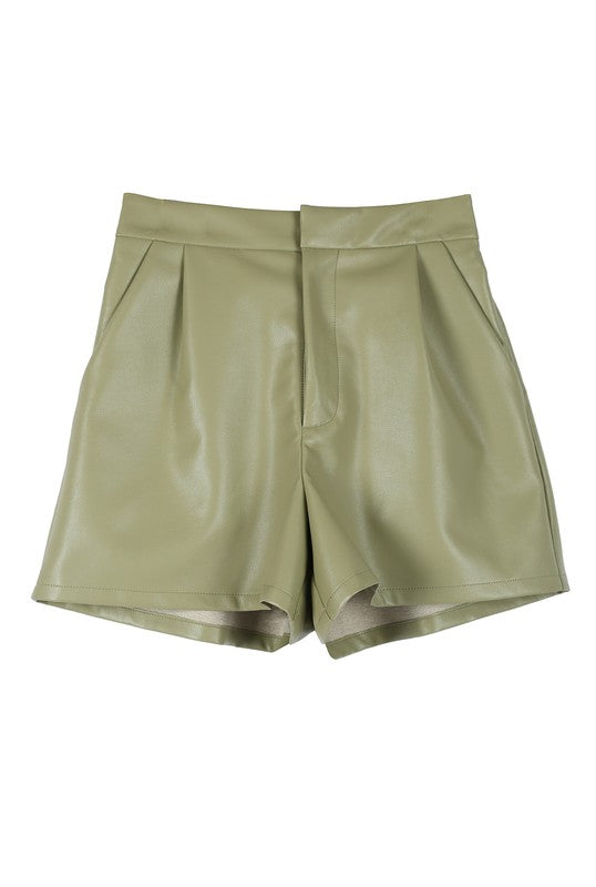 Vegan Leather Shorts - Lilou