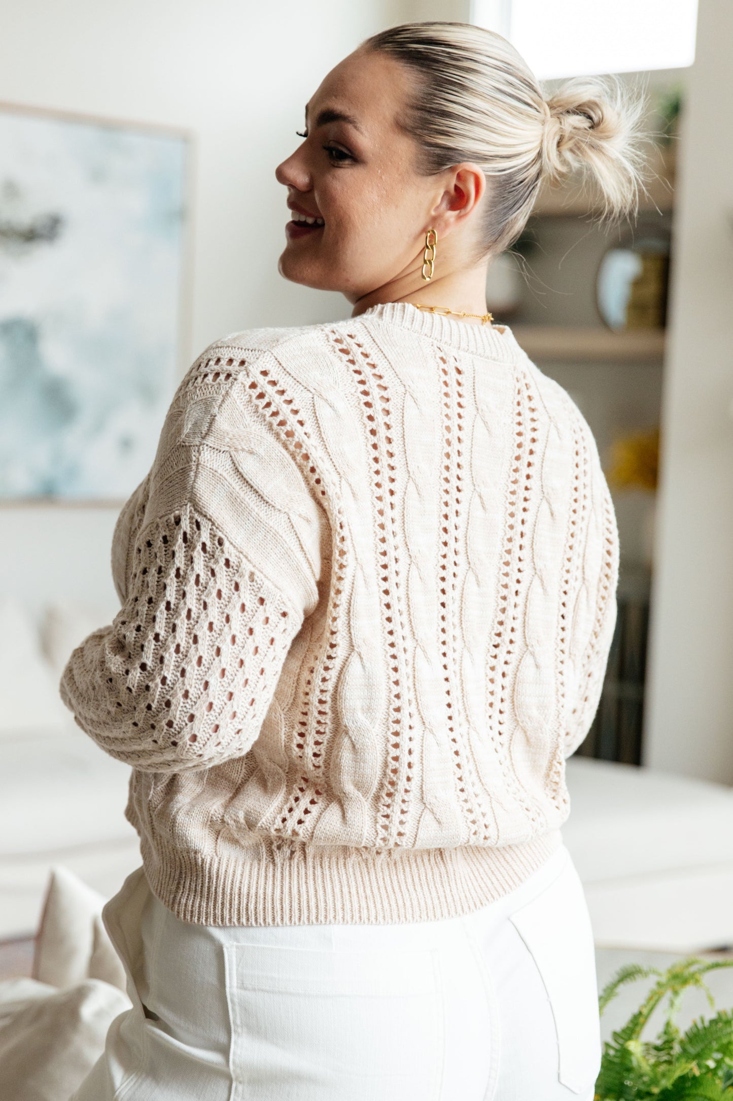 A Note of Thanks Cable Knit Sweater - One Eleven North