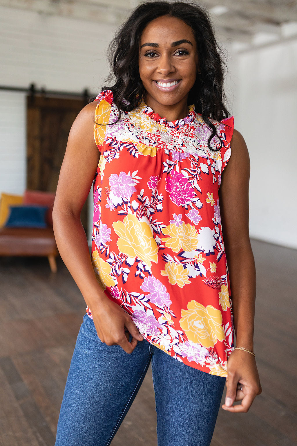 Among The Flowers Floral Top - Andree By Unit