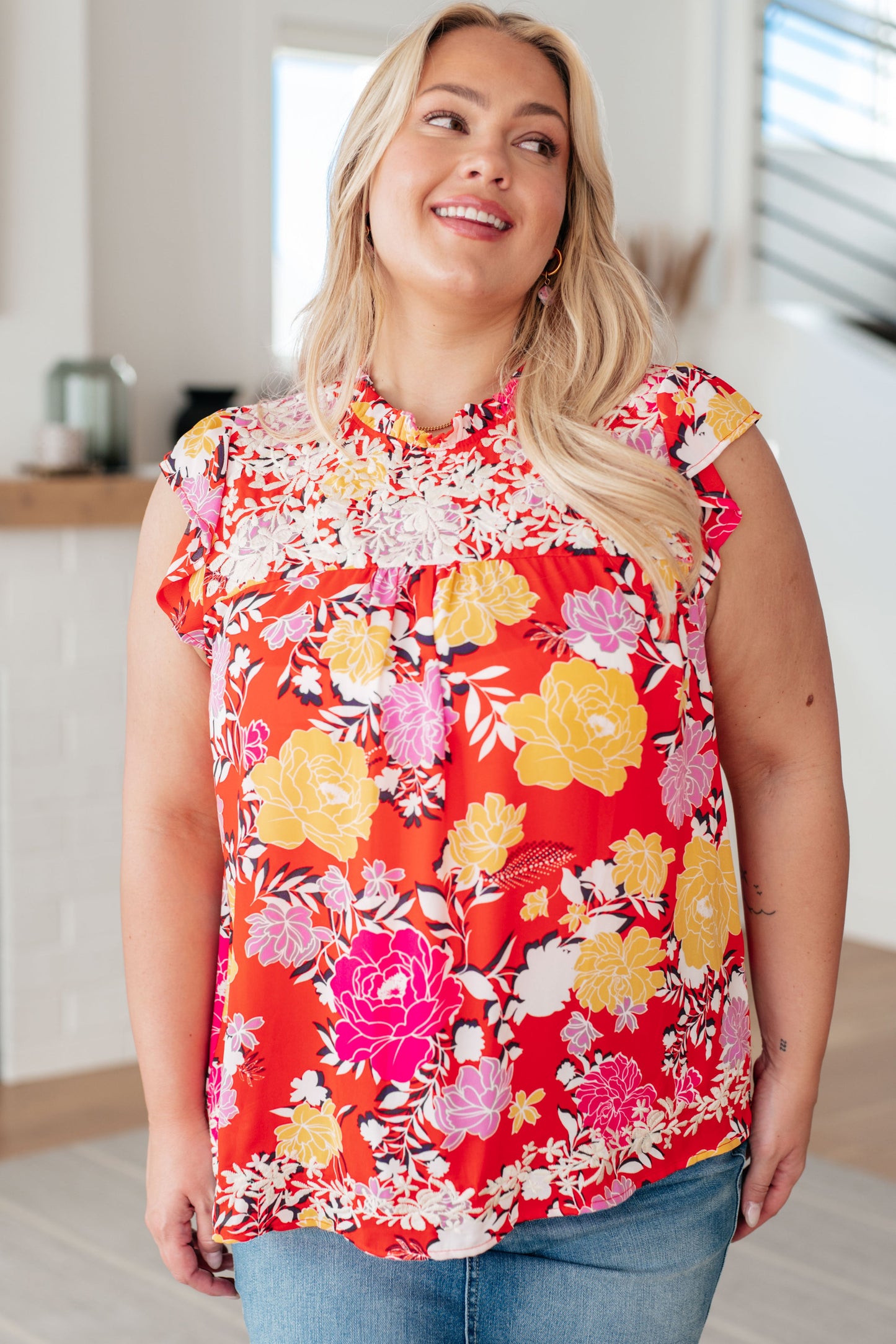 Among The Flowers Floral Top - Andree By Unit