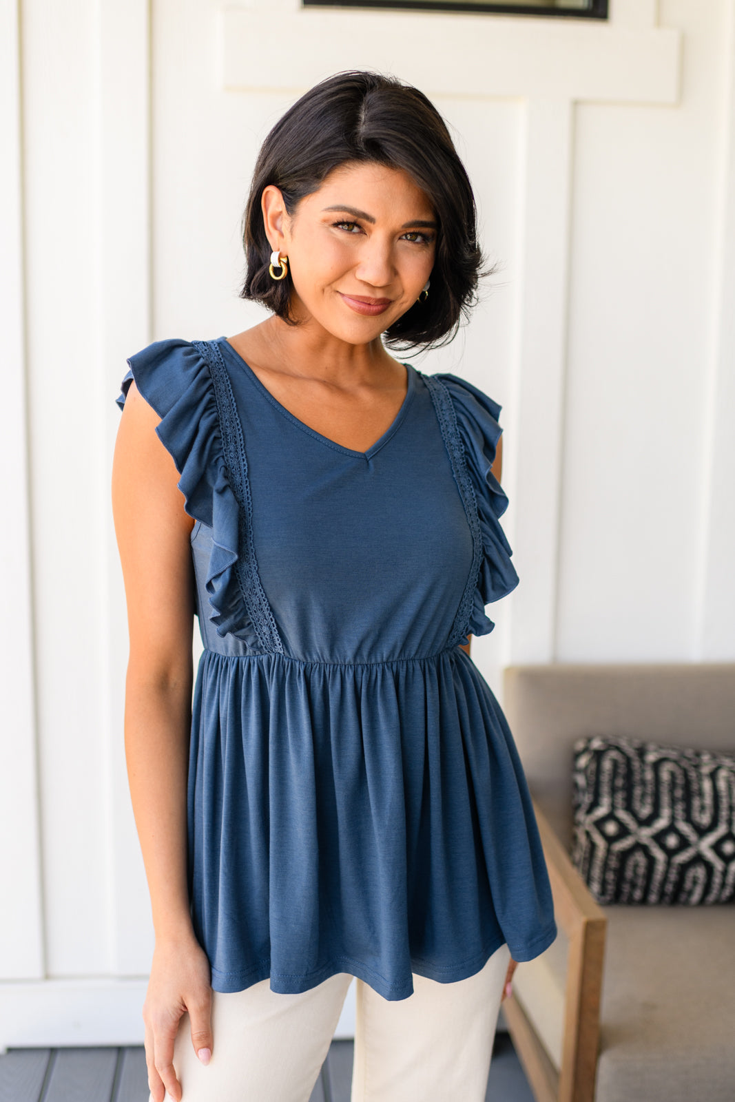 Before Now Ruffled Babydoll Top - One Eleven North