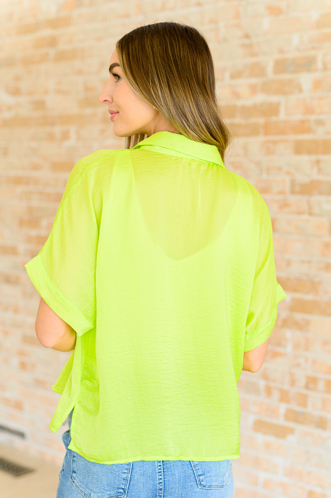 Bright Idea Button Down in Citrus - Jodifl