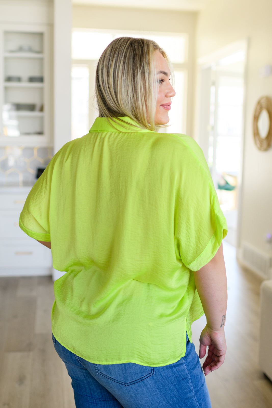 Bright Idea Button Down in Citrus - Jodifl