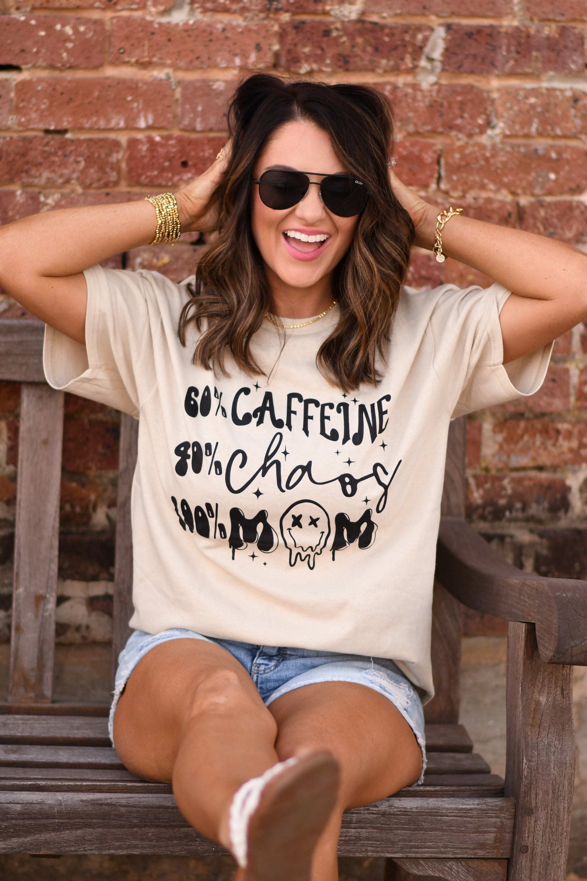 60% Caffeine 40% Chaos 100% Mom Tee