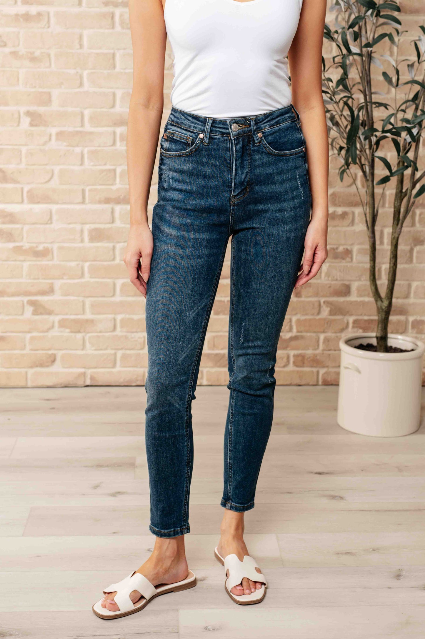 Cora High Rise Control Top Skinny Jeans - Judy Blue