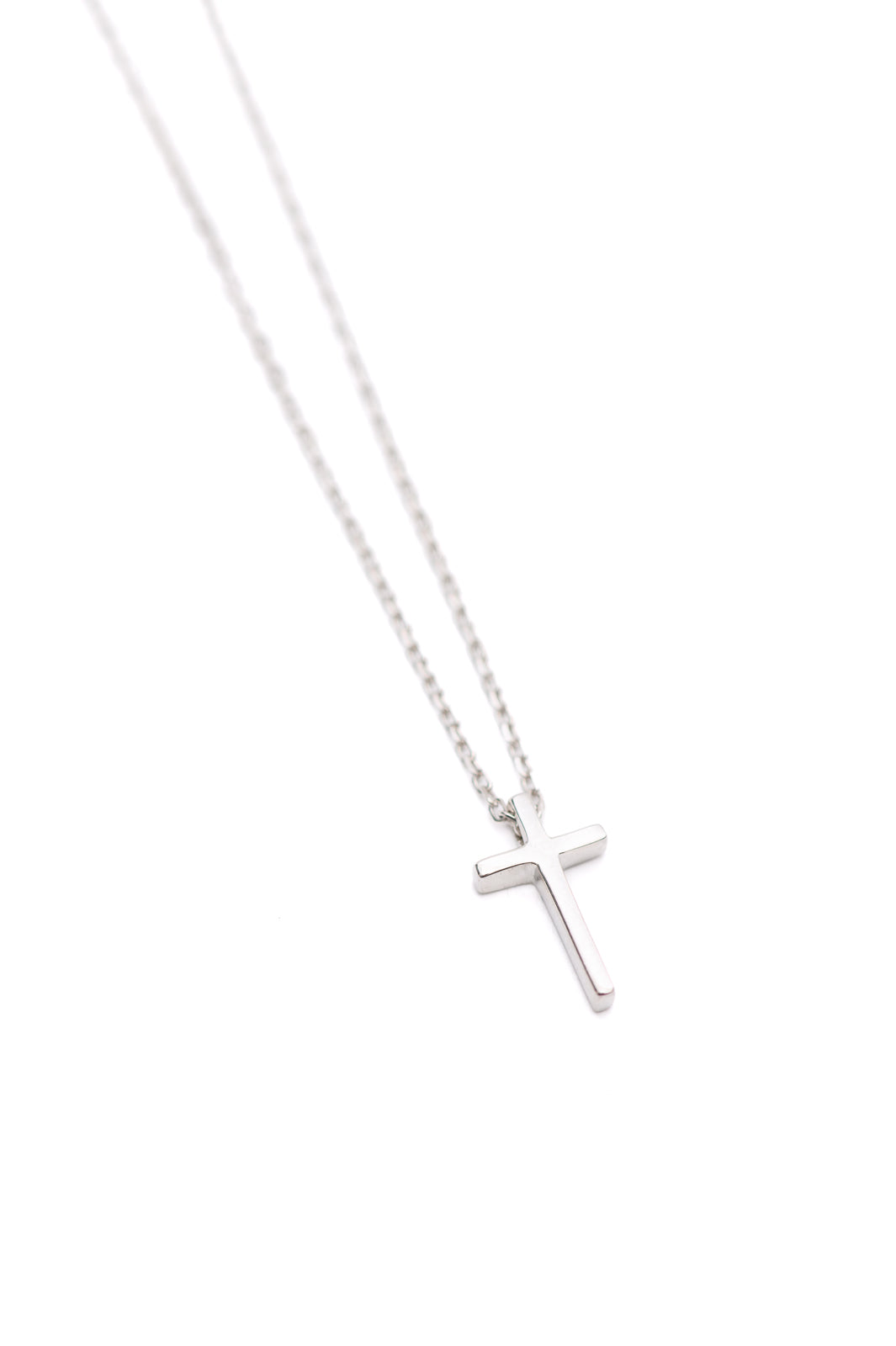 11-22 Dainty Silver Cross Necklace