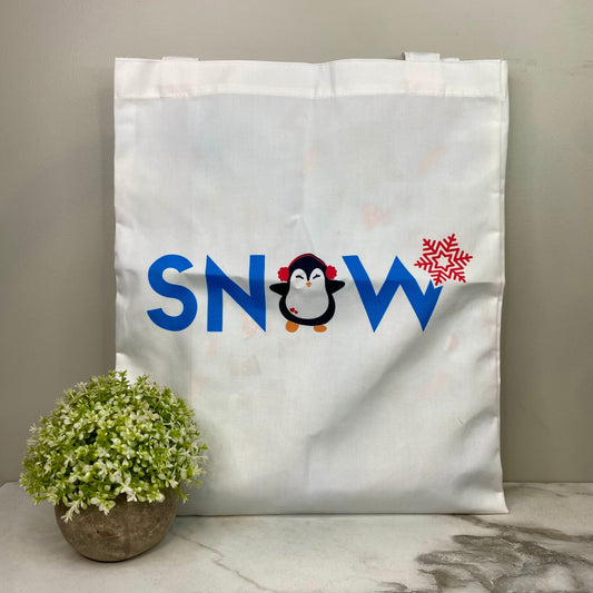 Tote Bag - Christmas/Hanukkah - Snow Penguin