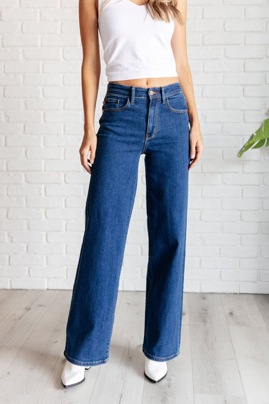 Hazel High Rise Vintage Wide Leg Jeans - Judy Blue