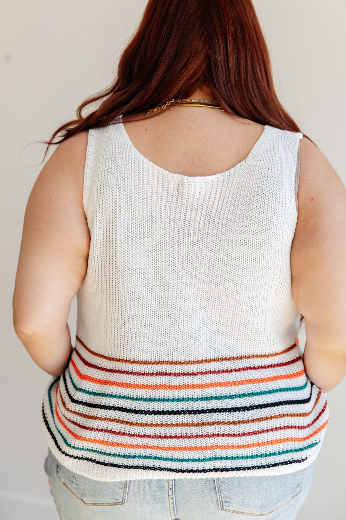 Hope It Never Stops Sweater Knit Tank - White Birch