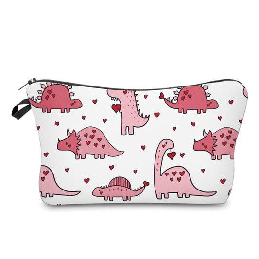 Pouch - Dino Pink Hearts