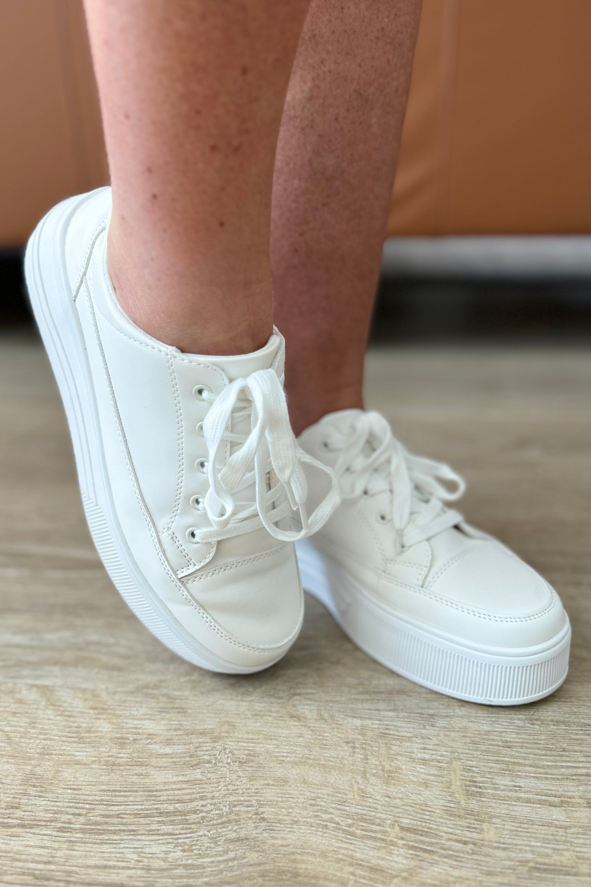 Take You Anywhere Sneakers in White - Fortune Dynamic