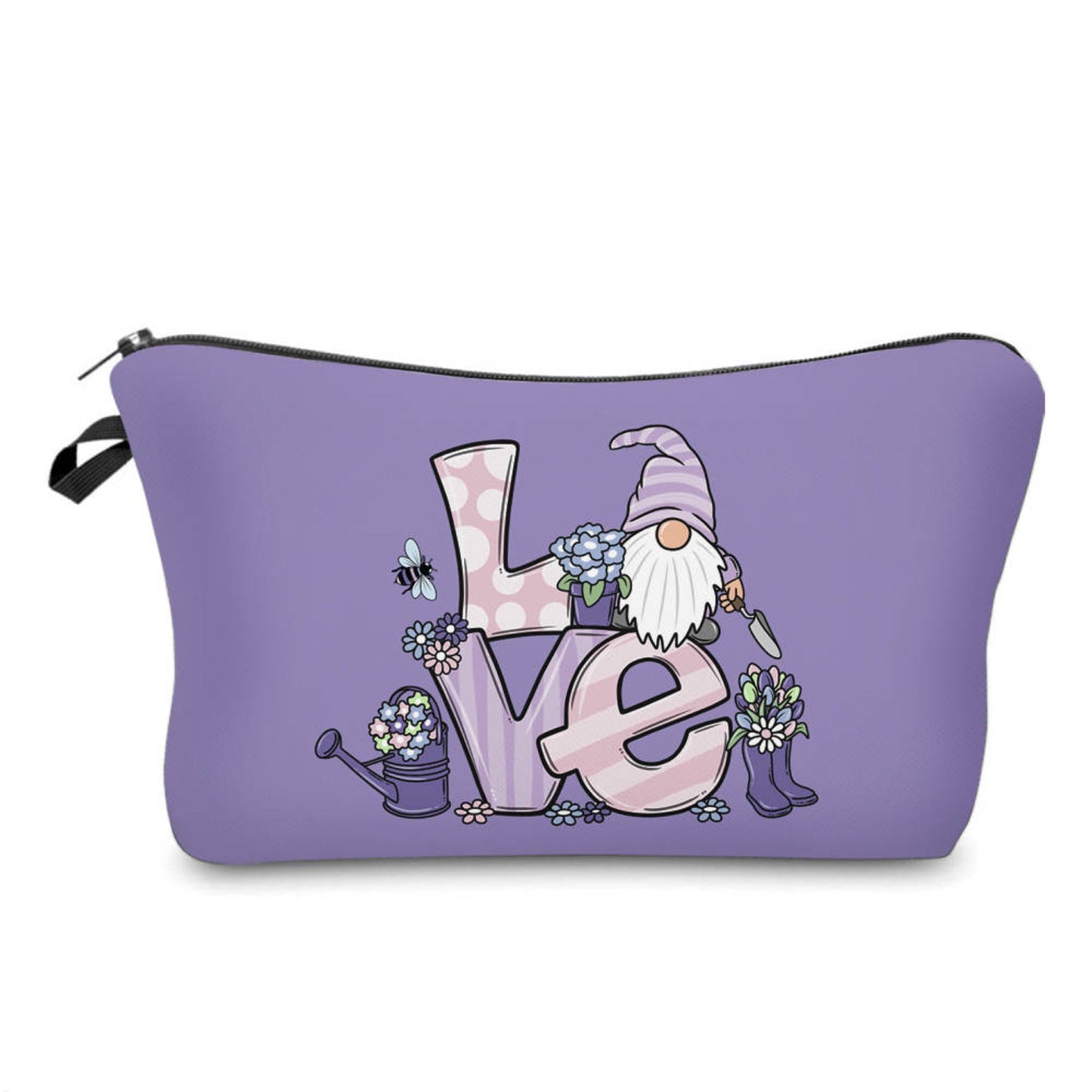 Pouch - Gnome Purple Spring Floral