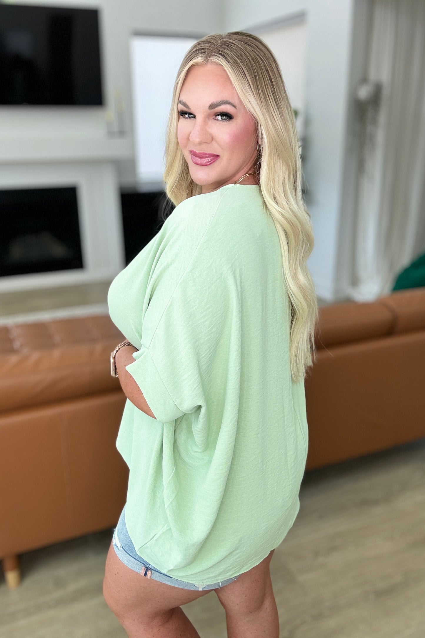 Feels Like Me Dolman Sleeve Top in Sage - Andree By Unit