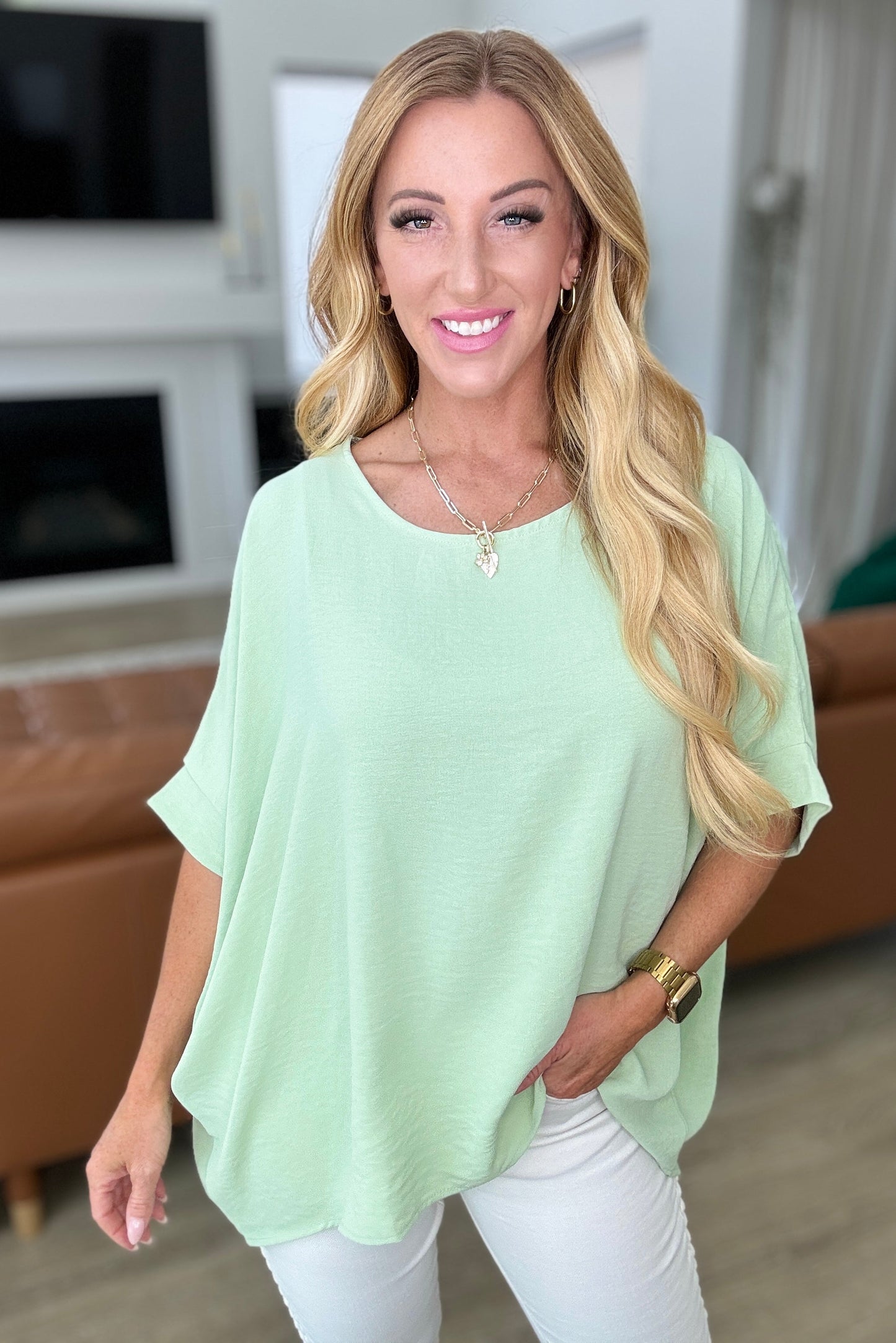 Feels Like Me Dolman Sleeve Top in Sage - Andree By Unit