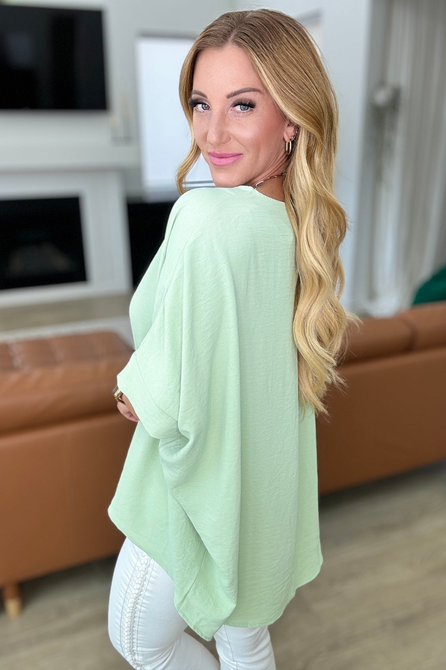 Feels Like Me Dolman Sleeve Top in Sage - Andree By Unit