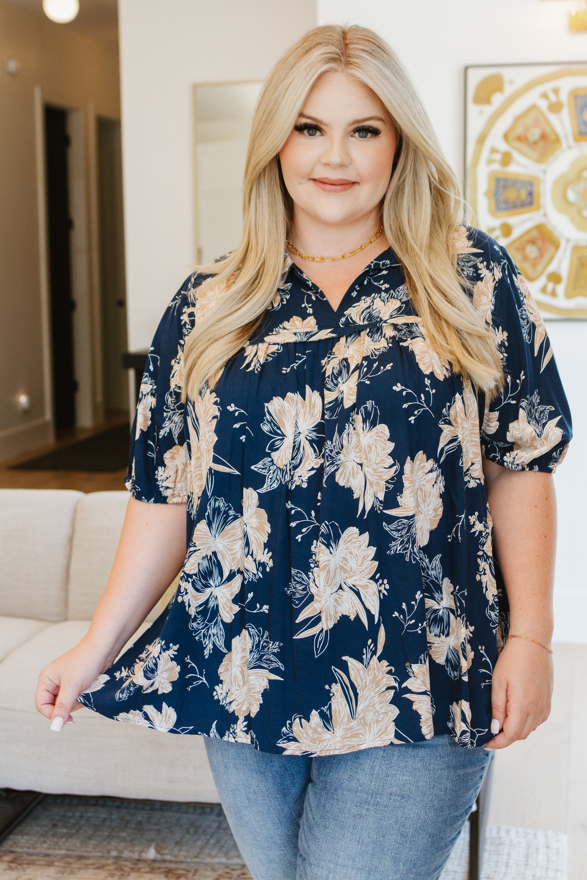 Just Coasting Floral Blouse - Jodifl