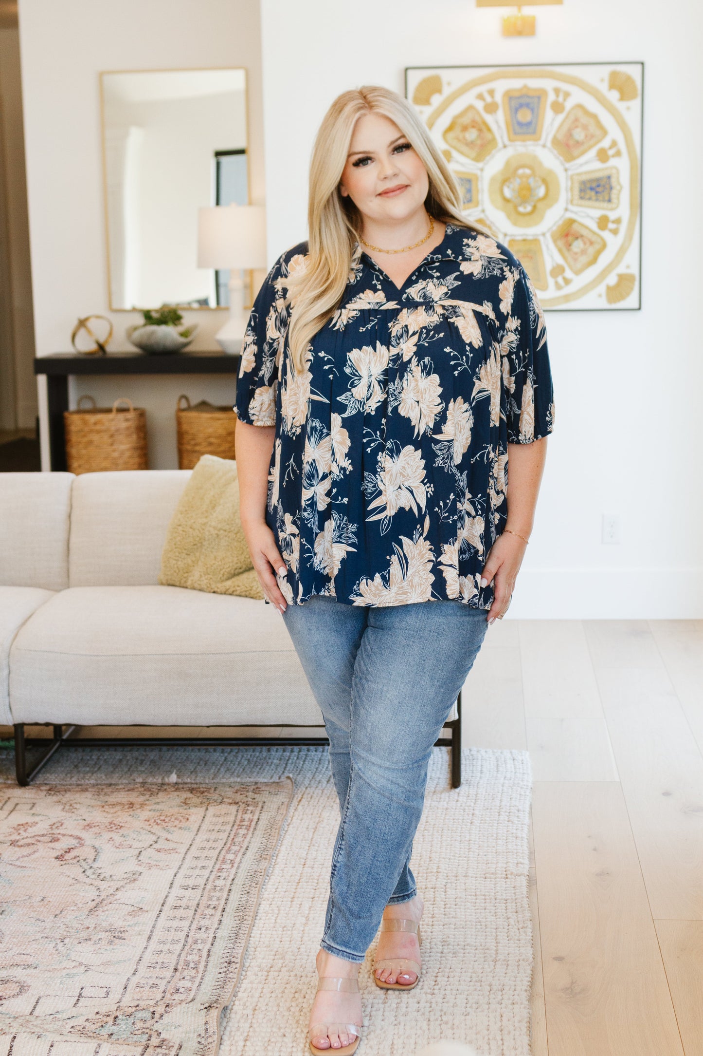 Just Coasting Floral Blouse - Jodifl