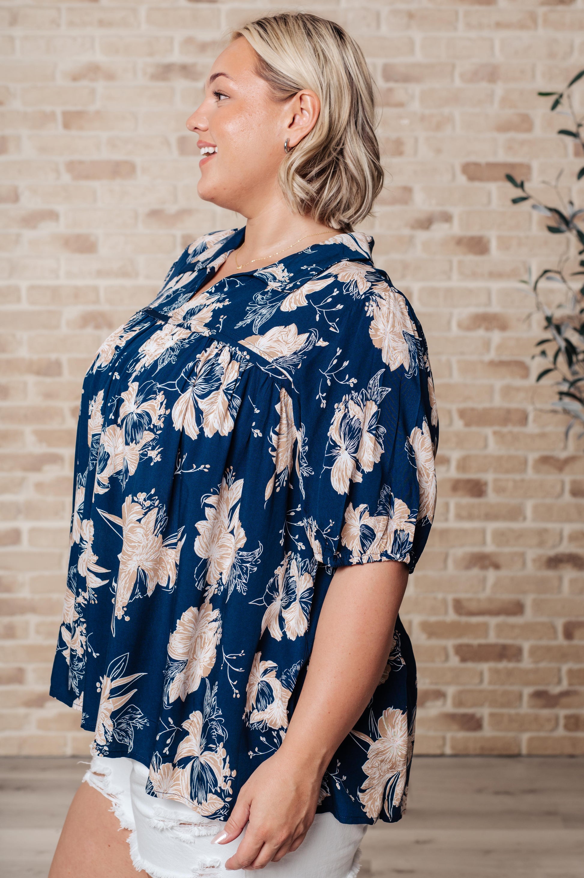 Just Coasting Floral Blouse - Jodifl