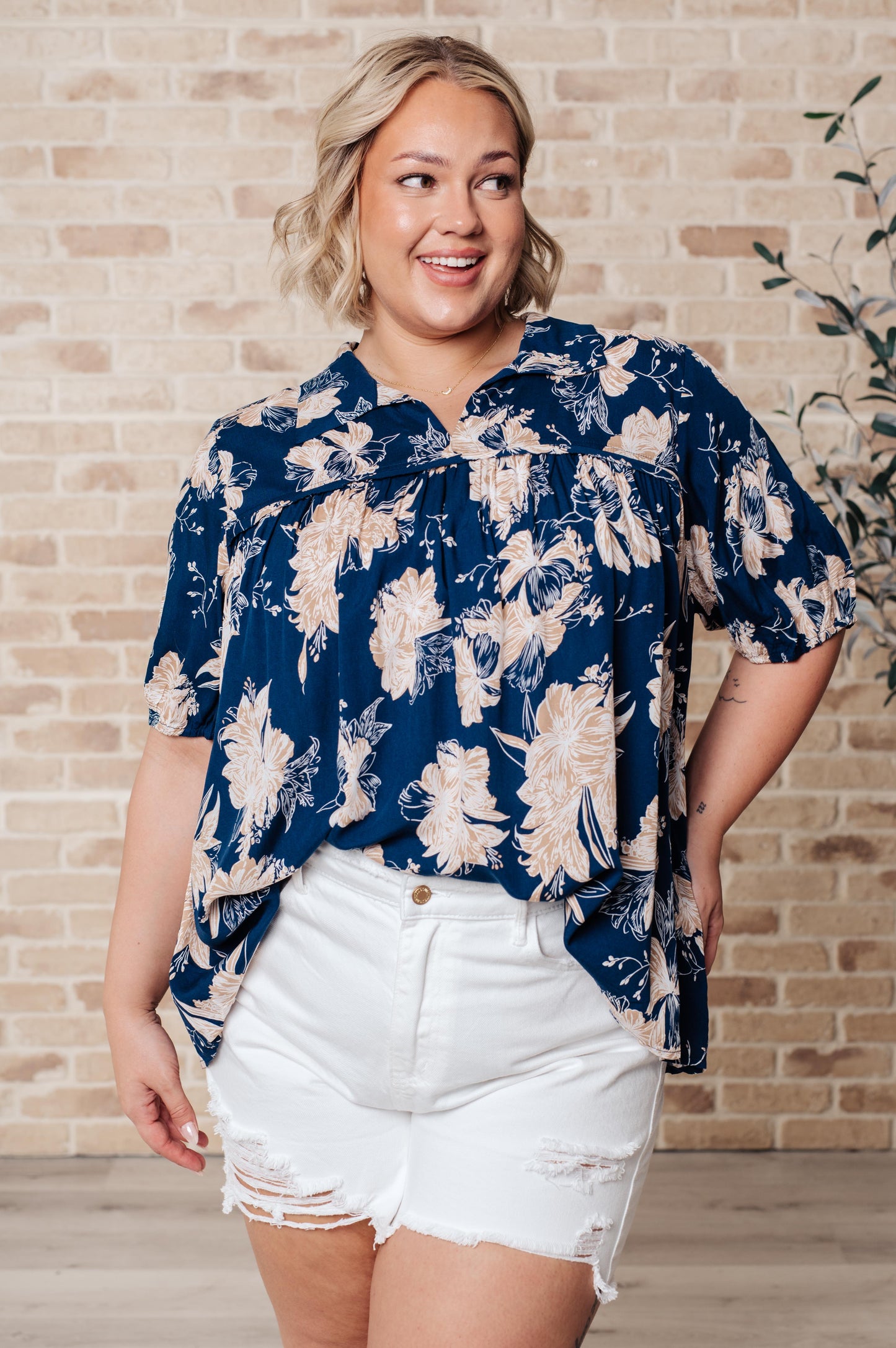 Just Coasting Floral Blouse - Jodifl