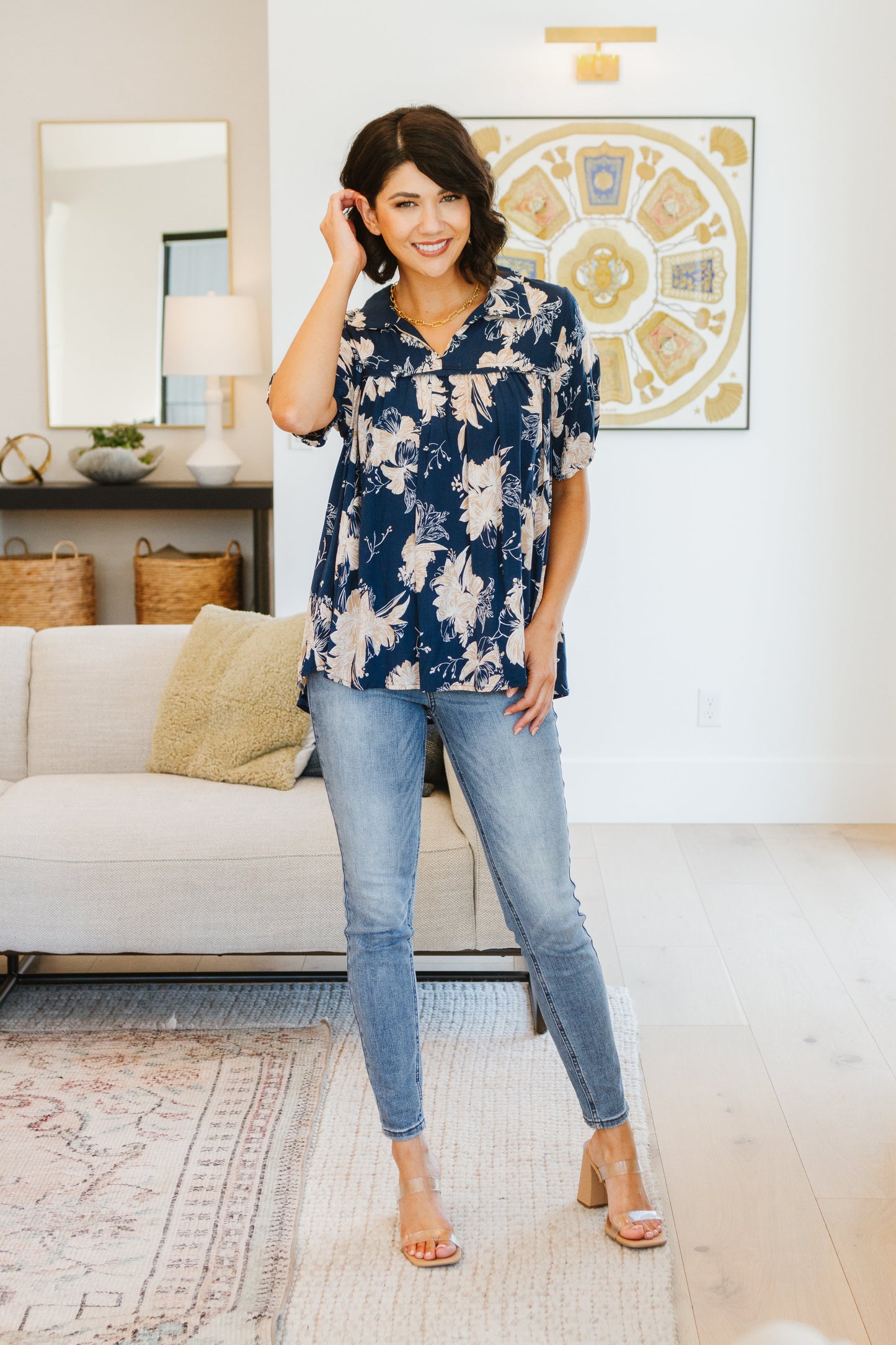 Just Coasting Floral Blouse - Jodifl