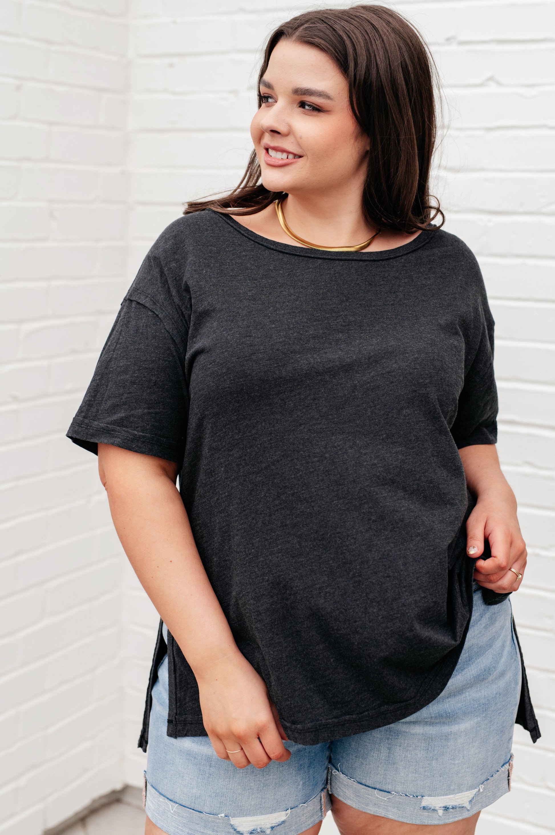 Let Me Live Relaxed Tee in Black - Rae Mode