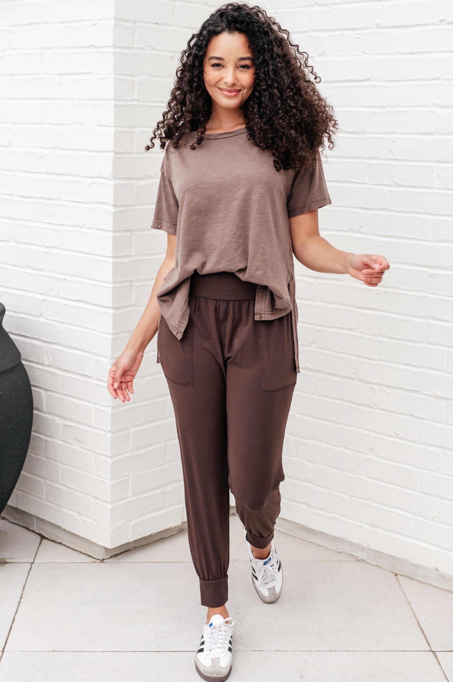 Let Me Live Relaxed Tee in Brown - Rae Mode