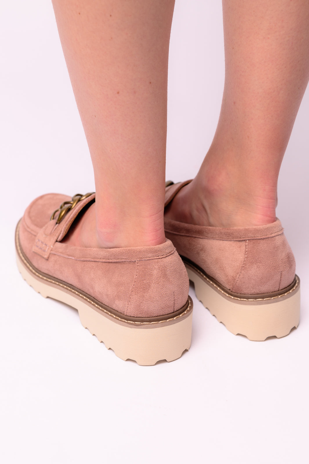 Literally Loafers in Blush Faux Suede - Corkys