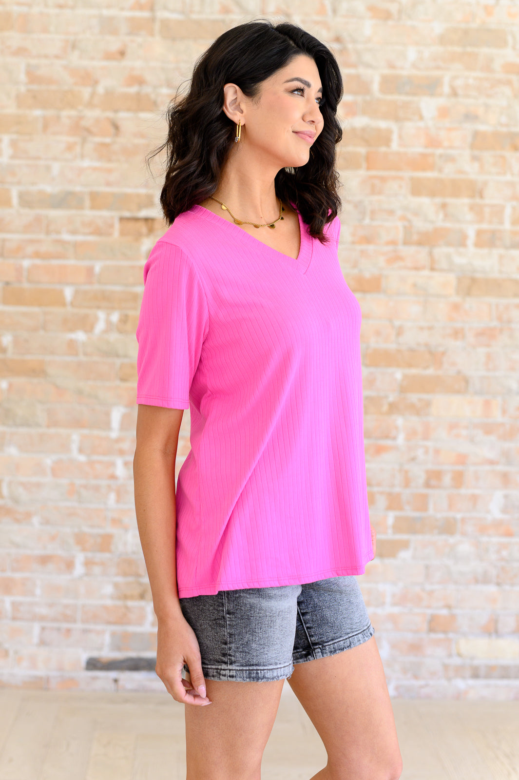 Lonesome Valley V-Neck Ribbed Top - Now N Forever