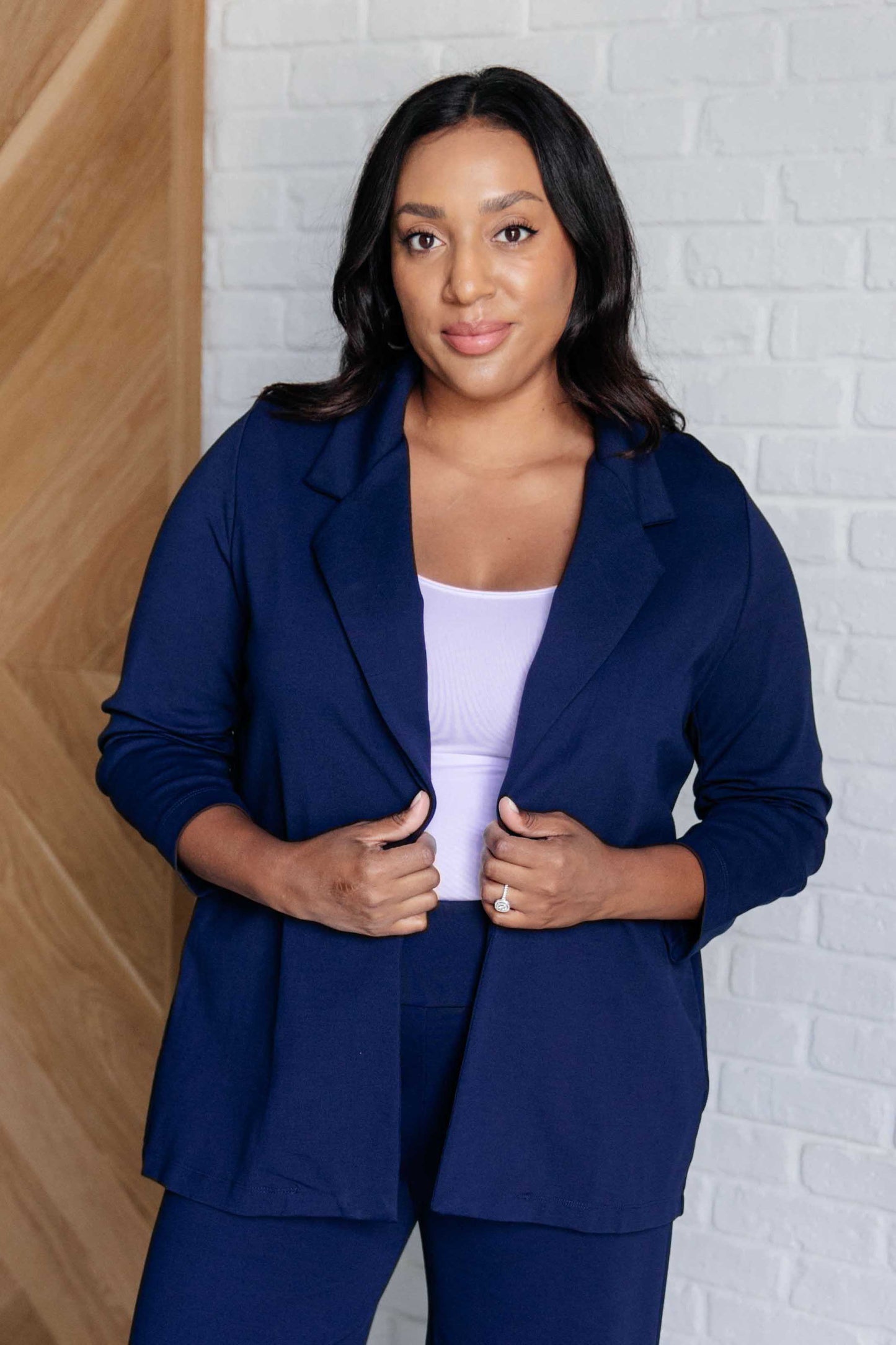 Magic 3/4 Blazer in Navy - Dear Scarlett