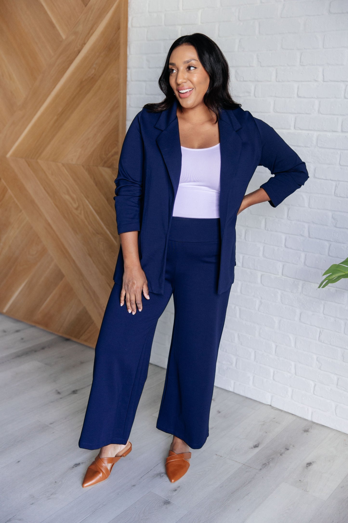 Magic 3/4 Blazer in Navy - Dear Scarlett