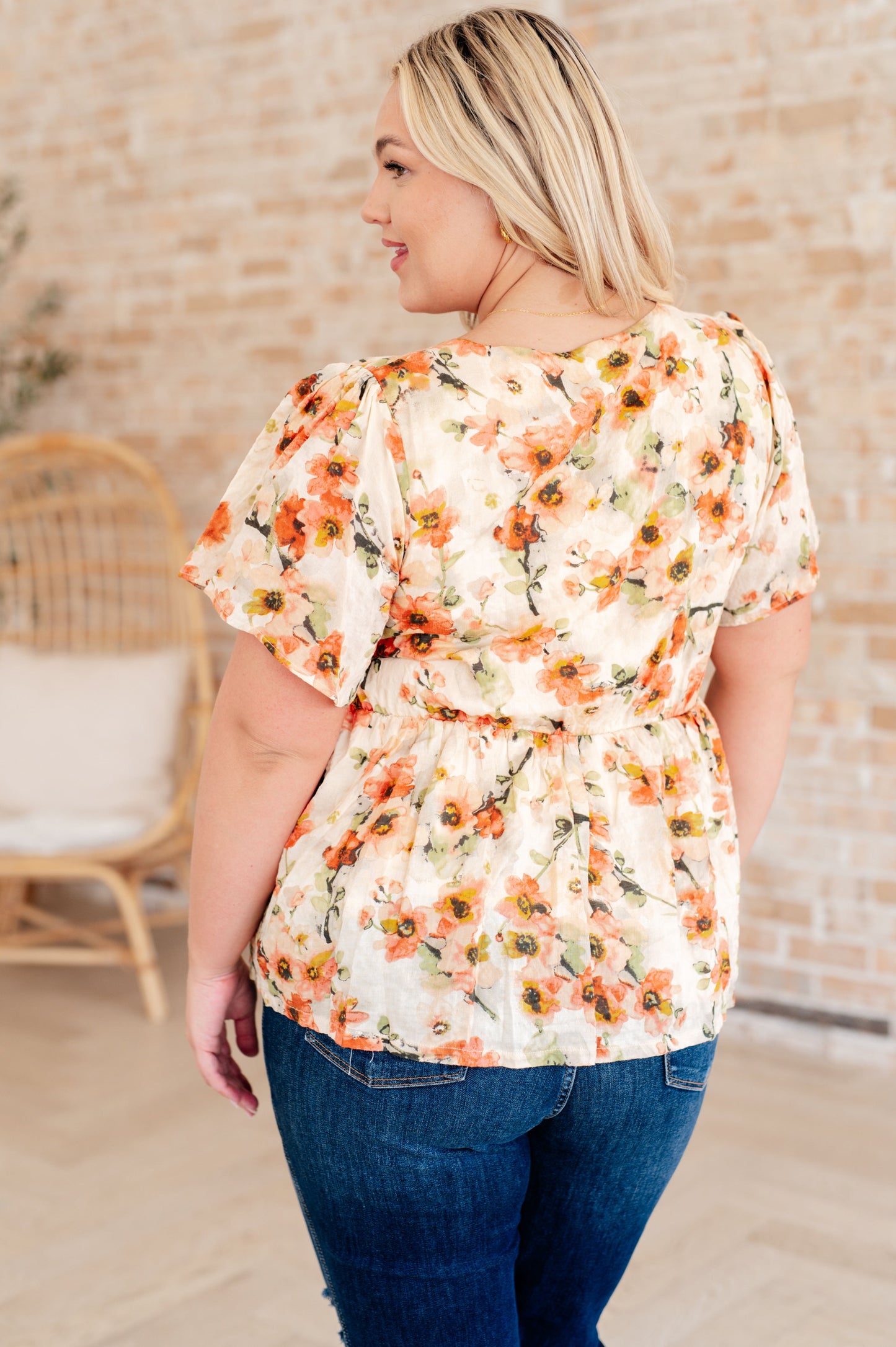 Magic Dance Square Neck Floral Blouse - Polagram