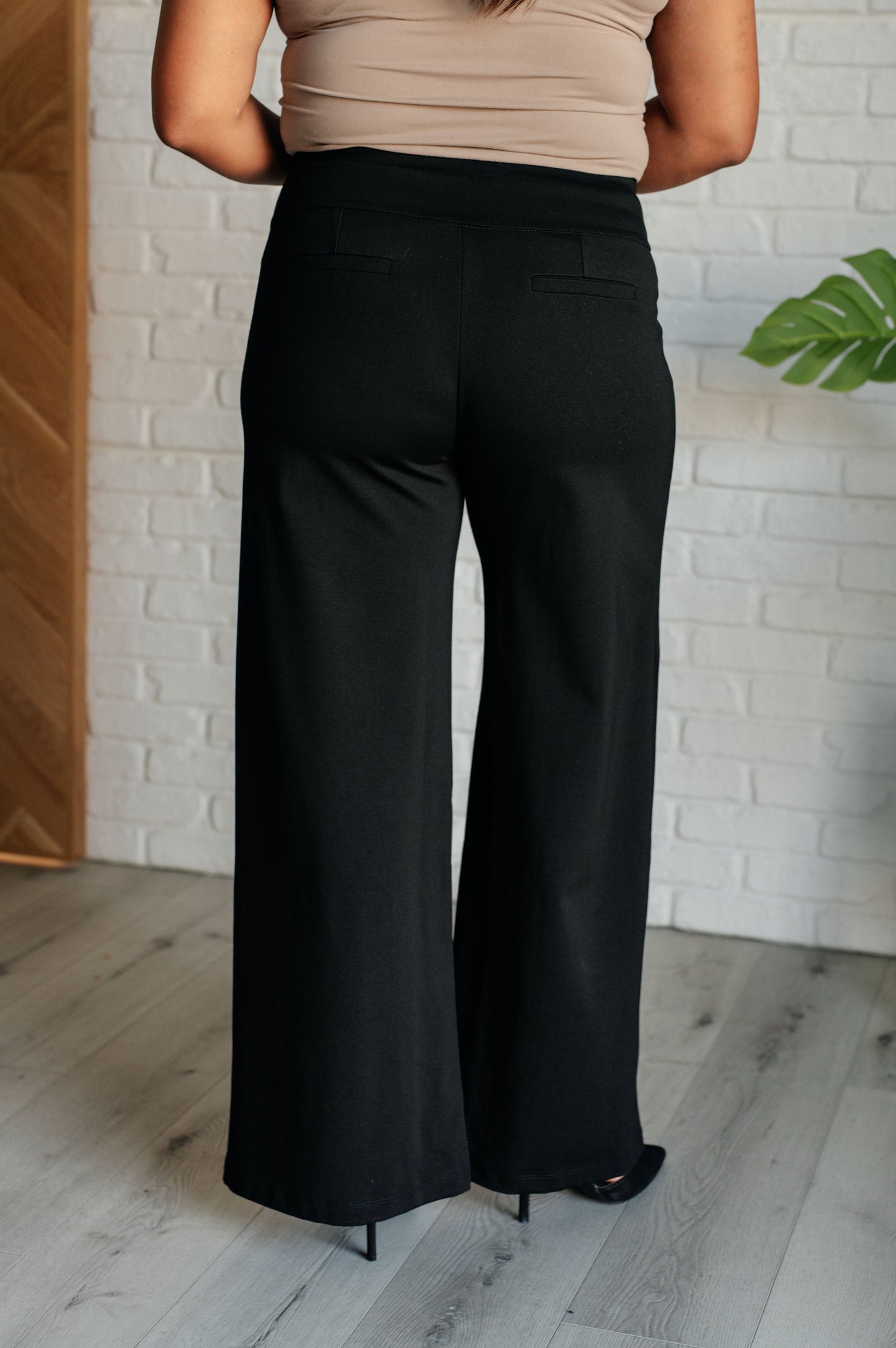 Magic Wide Leg Pants in Black - Dear Scarlett