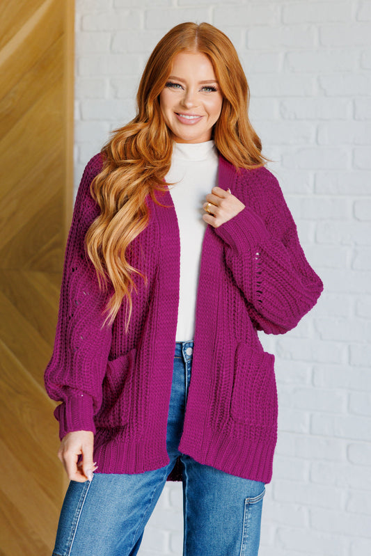 Maybe Monday Cardigan in Berry - Very J