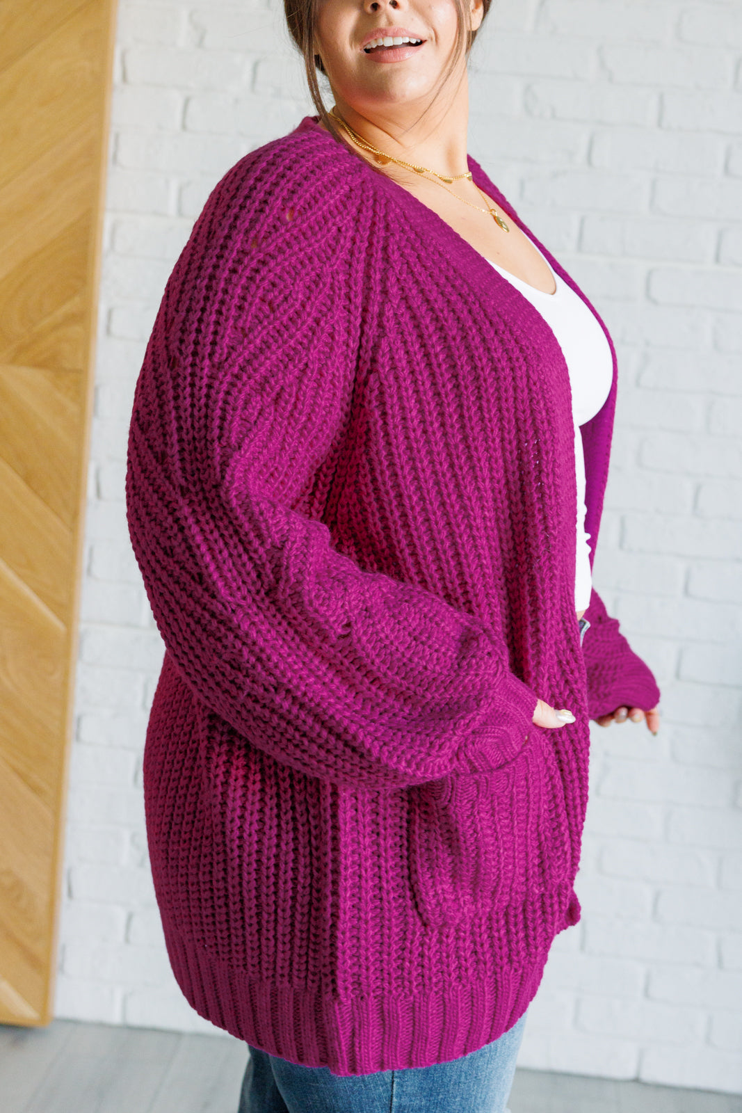 Maybe Monday Cardigan in Berry - Very J