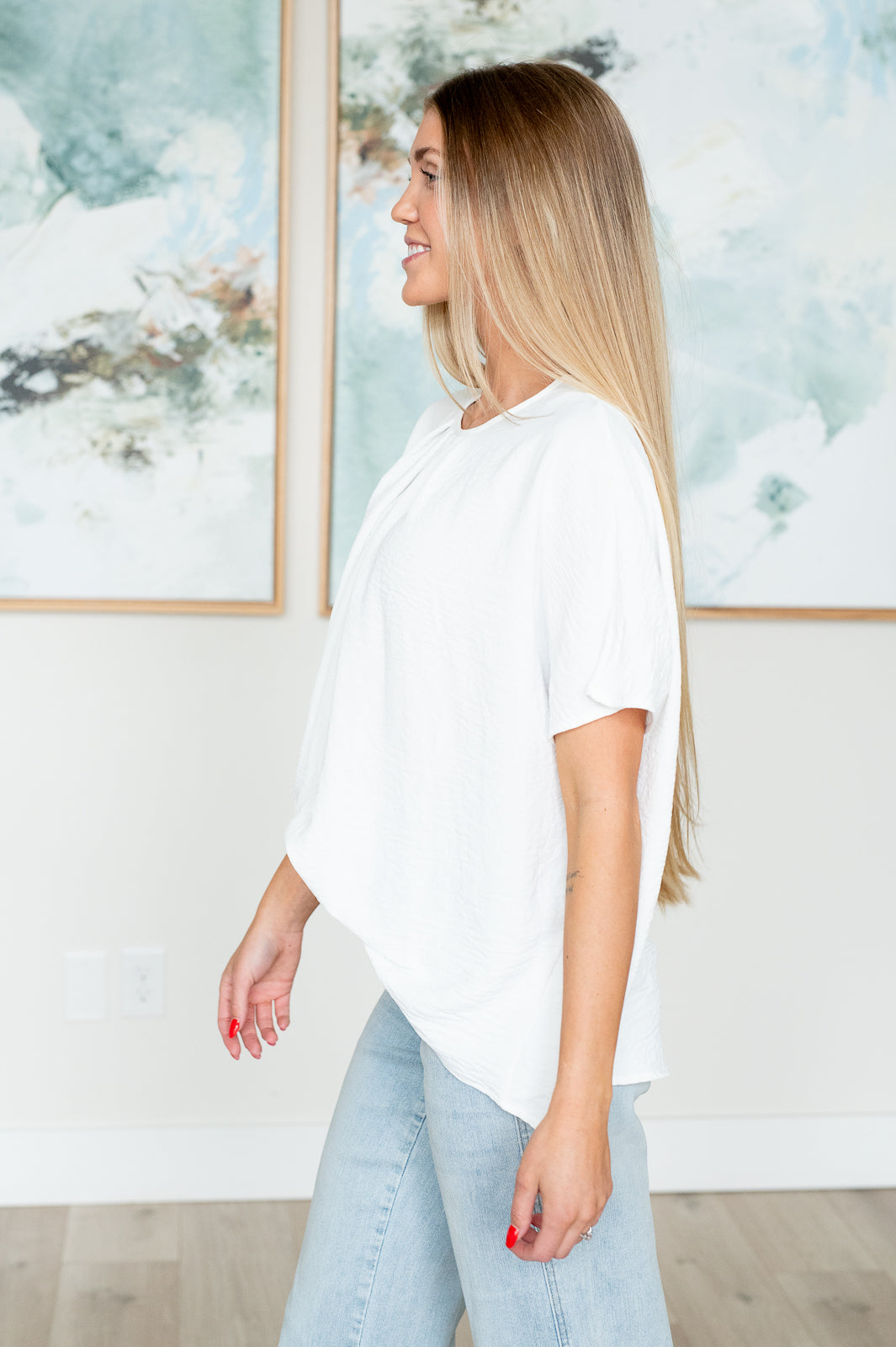 Mild Moments Pleat Detail Top - GeeGee