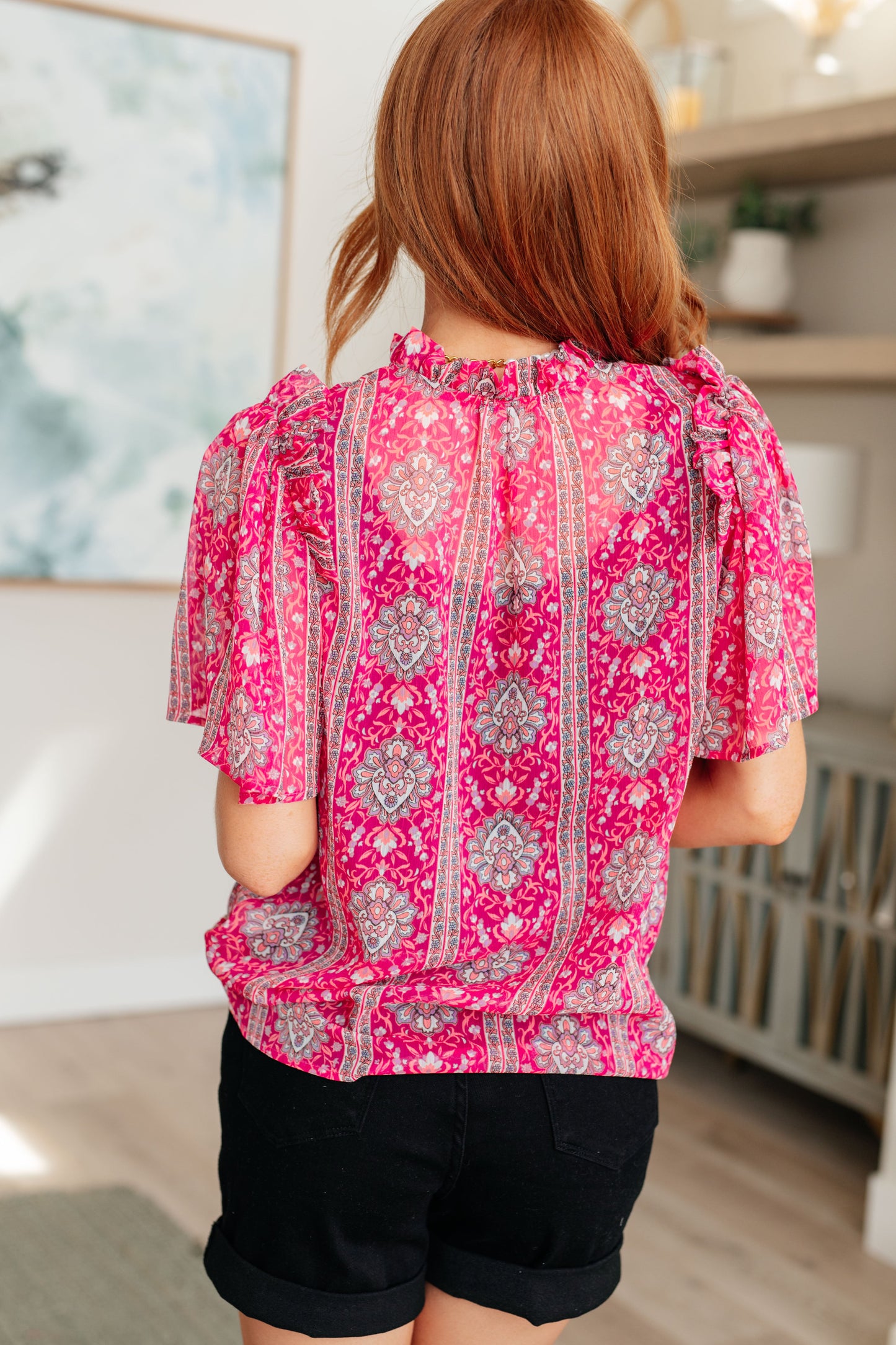 Moments Like This V-Neck Bell Sleeve Blouse - GeeGee
