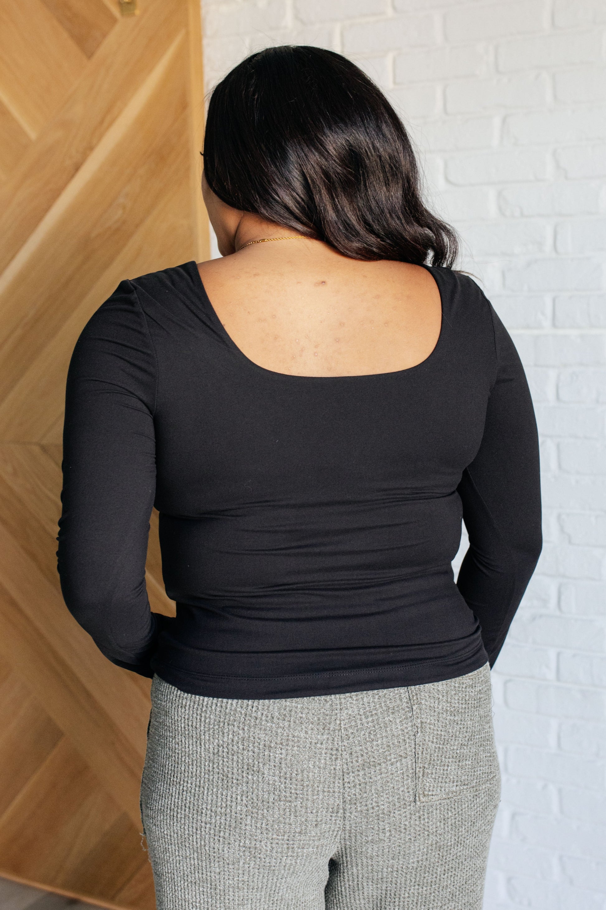 Never Imitated Long Sleeve Top in Black - Rae Mode