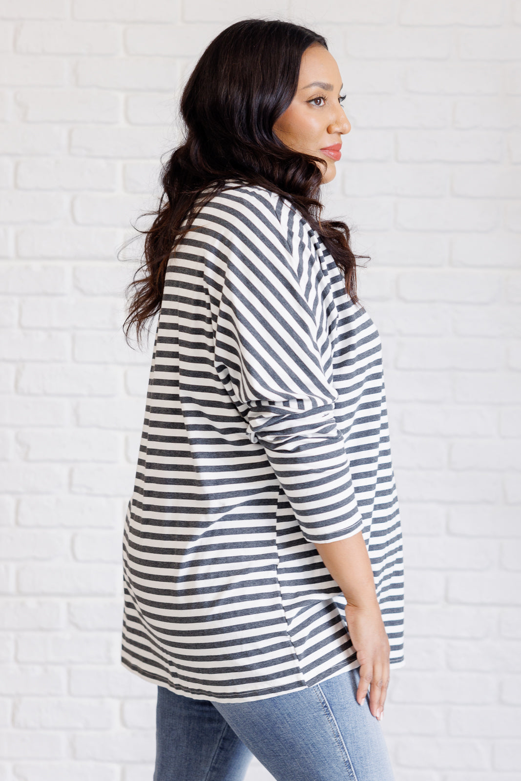 Obviously Mine Striped Oversized Top - One Eleven North