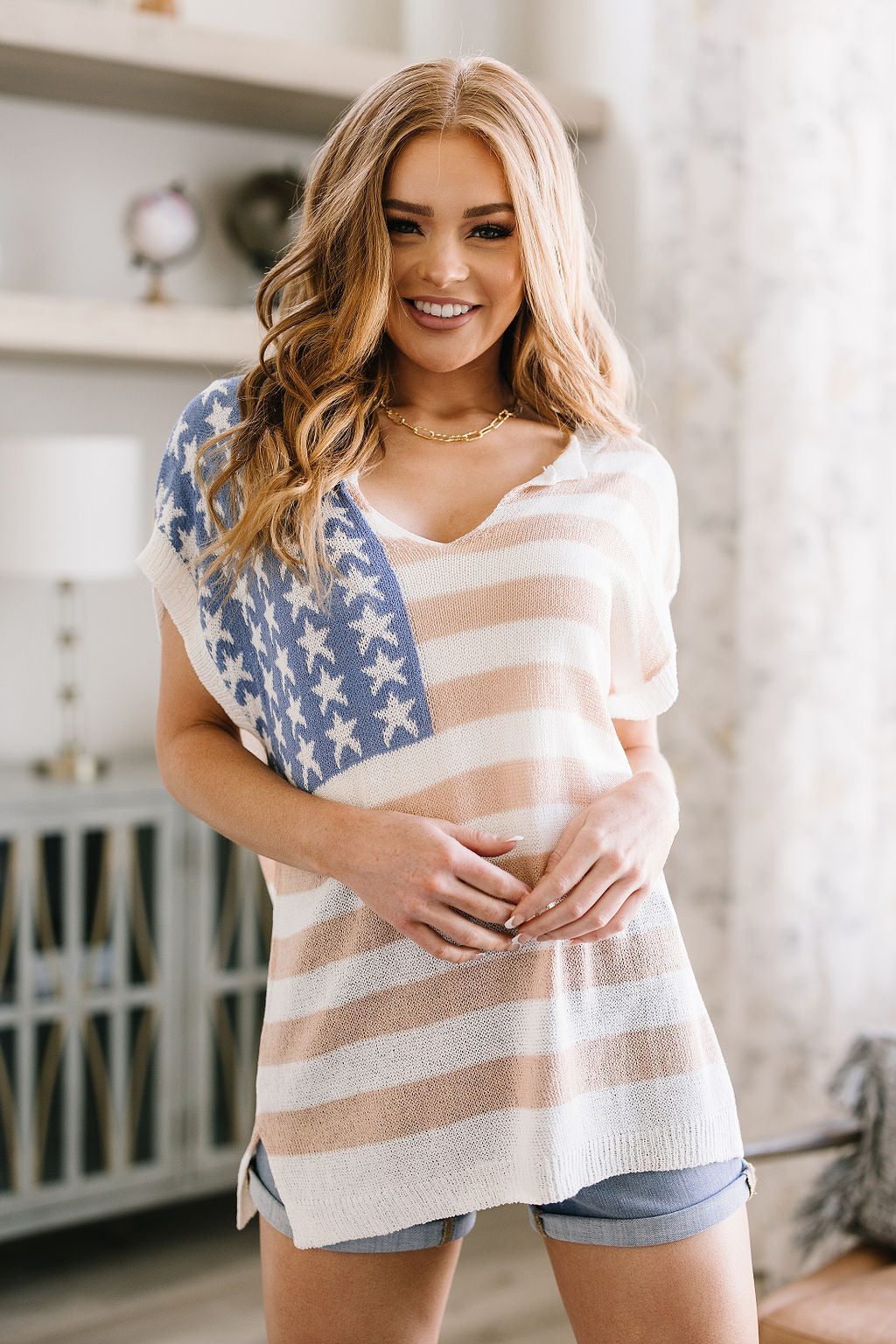 Old Glory Sleeveless Sweater - BiBi